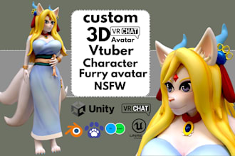 edit vr chat avatar 3d vrc model anime character furry avatar nsfw vroid vtuber
