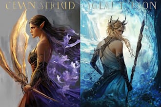 design fantasy book cover or ebook cover