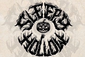 draw heavy metal, black metal, death metal font band logo