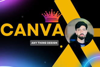 design anything on canva, flyers, social media posts logo , editable templates