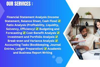 do all accounting and finance related assignment and report