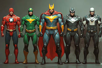 illustrate superhero character art