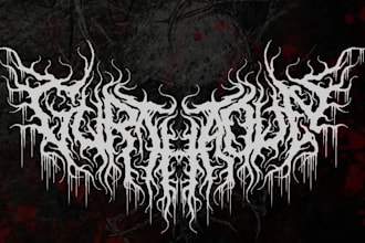 draw a metal band logo