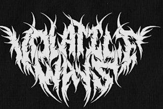 draw an extreme ,brutal or death metal logo