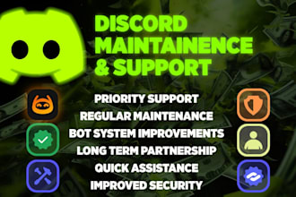 manage, support, maintain and improve your discord server