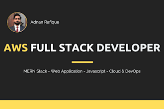 be aws full stack mern web app developer with reactjs nextjs nodejs mongodb