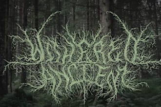 custom font hand drawing, death metal logo design