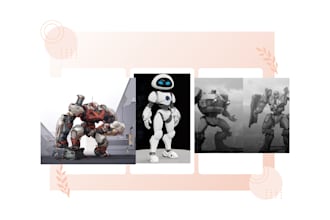 design or redesign robotics, chatbot, humanoid, robot character, mecha, armor