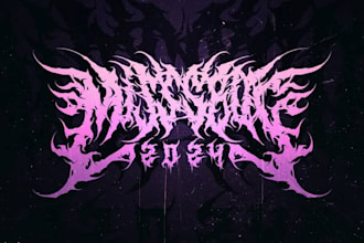 design a chaotic horrorcore style logo