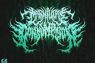 design a brutal gore metal logo