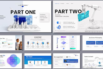 design professional custom PPT for business, reports, and more