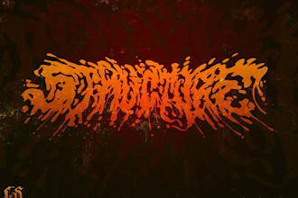 draw heavy metal, black metal, death metal font band logo