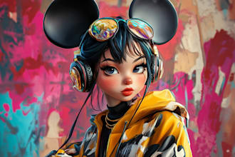 do disney style cartoon portrait