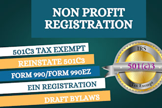 do non profit registration 501c3 tax exempt 501c3 reinstate 1023 filling ein