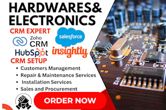setup hardwares electronic zoho salesforce insightly sugarsell hubspot sales crm