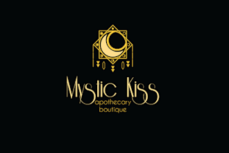 design mystic kiss beauty spiritual healing logo