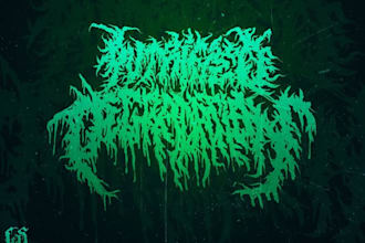 design a heavy brutal slam metal logo