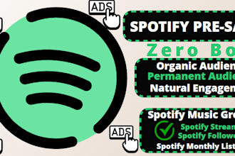 do spotify ads campaign to pre save unrelease spotify track music