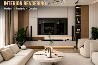 render your kitchen, bedroom or living room in 3d