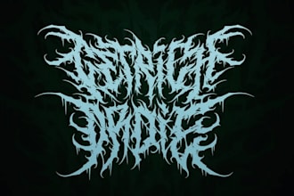 create a professional death black metal logo for you