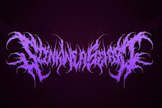 create a sludge metal logo