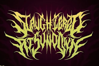 design you a brutal death metal, slamming, deathcore logo