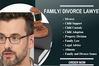 be your family lawyer for divorce, child custody and child support cases