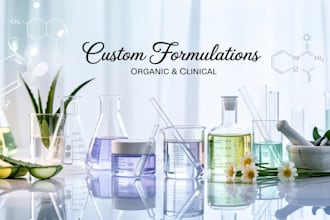 be your cosmetic chemist to develop skincare, haircare formulations