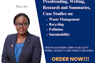 write on pollution, recycling and waste management