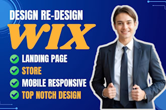 design or redesign your wix website, figma to wix, responsive website design