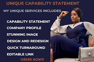 design federal government capability statement for business capability statement