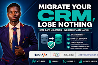 migrate crm data hubspot workflow automation zoho crm activecampaign integration