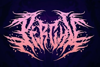 design a retro heavy metal logo