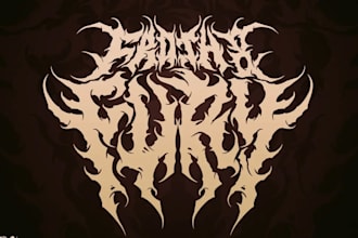 design death metal, black metal and heavy metal logo for your band