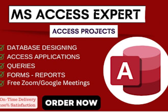 develop microsoft access database project and assignments