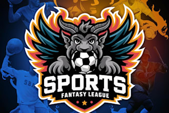 create sports fantasy leagues logo