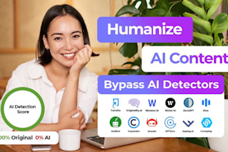 do urgent research, edit and humanize ai or chatgpt content, plagiarism
