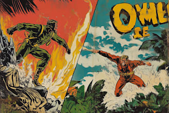 great vintage illustrations, retro comic art and vintage design