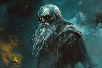 draw fantasy or horror character illustration