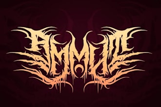 design a demonic black metal logo
