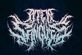 make a cursed occult style logo