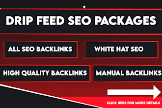 do drip feed monthly off page SEO services with high quality backlinks