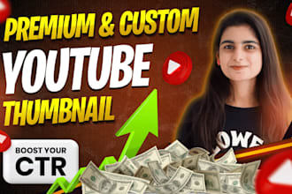 do amazing attractive clickbait custom youtube thumbnail design catchy and viral