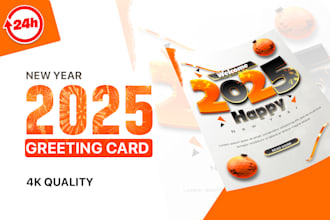 design holiday and new year 2025 greeting card