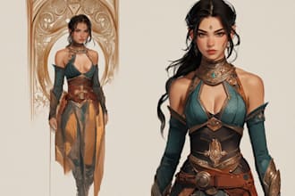 make a dnd art and d and d character for you