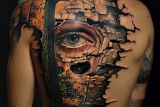 draw unique custom tattoo designs as a tattoo artist
