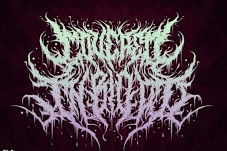 draw a death metal logo
