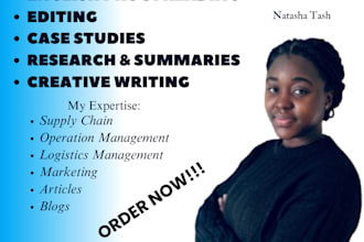 write on supply chain, operation and logistics management