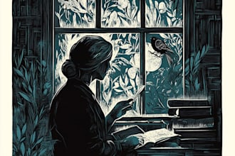 create an original linocut illustration