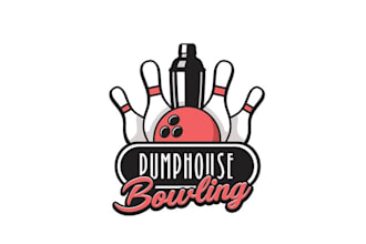 create improvement a bowling team logo for a bar
